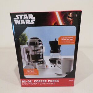 Disney Star Wars R2-D2 ThinkGeek French Press Coffee Maker Glass Carafe With Box